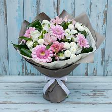 Букет цветов из:  Герберы, Альстромерии и Хризантемы #REPLACE_PRED# Бежаницы