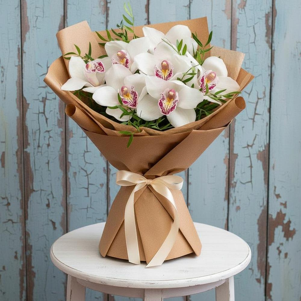 Букет цветов из: Орхидеи и Розы в Бежаницы