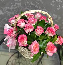 Цветочная композиция из Розы в корзине #REPLACE_PRED# Бежаницы