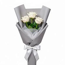 Букет 3 белые розы #REPLACE_PRED# Бежаницы