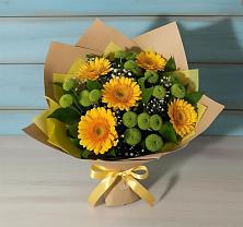Букет цветов из:  Герберы и Хризантемы #REPLACE_PRED# Бежаницы