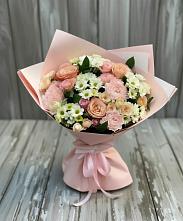 Букет цветов из:  Гвоздики, Розы и Хризантемы в Бежаницы