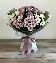 Букет цветов из:  Хризантемы и Розы #REPLACE_PRED# Бежаницы