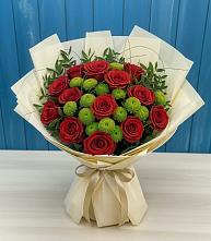 Букет цветов из:  Розы и Хризантемы #REPLACE_PRED# Бежаницы