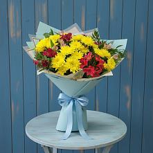 Букет цветов из:  Альстромерии и Хризантемы #REPLACE_PRED# Бежаницы