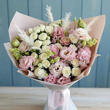 Букет цветов из:  Альстромерии и Розы #REPLACE_PRED# Бежаницы